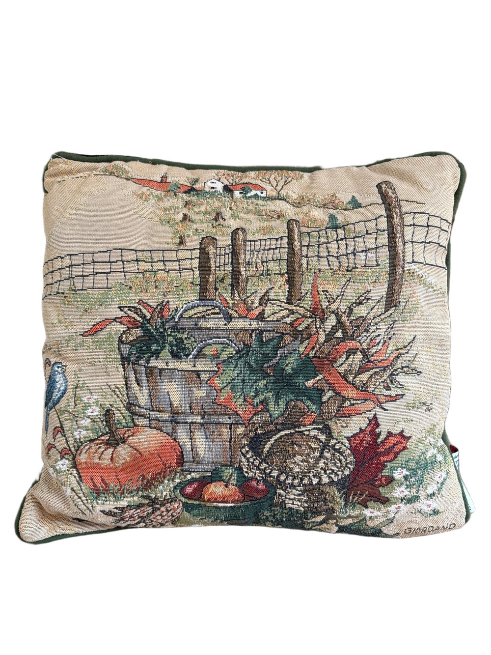 Giordano fall scene tapestry pillow
